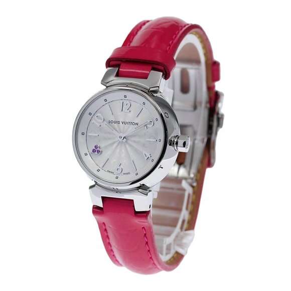 LOUIS VUITTON Tambour Q1218 heart Silver Dial Quartz Ladies Watch_828555 - Picture 1 of 6